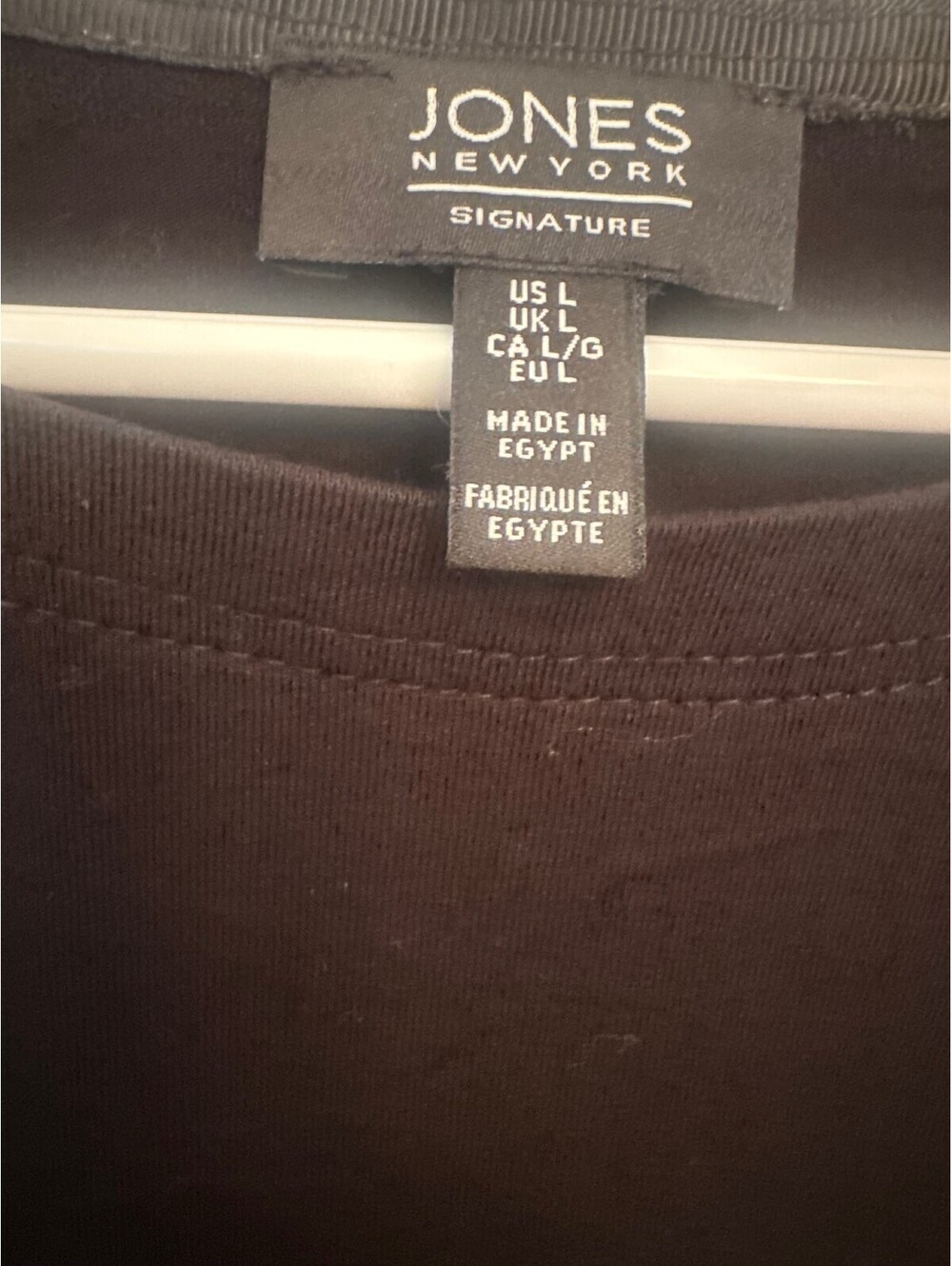 Jones New York Signature Black Long Sleeve Top - Picture 4 of 4
